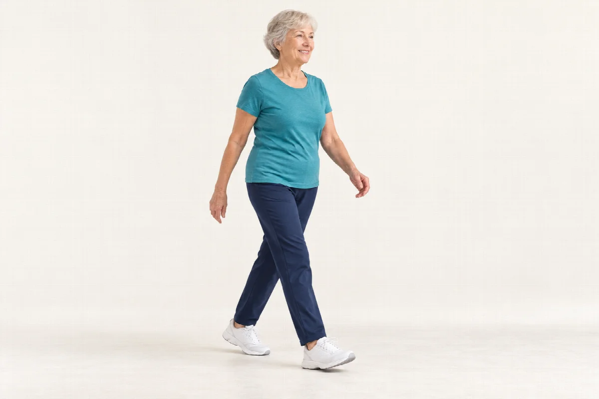 Demonstração do exercício: Caminhada leve
