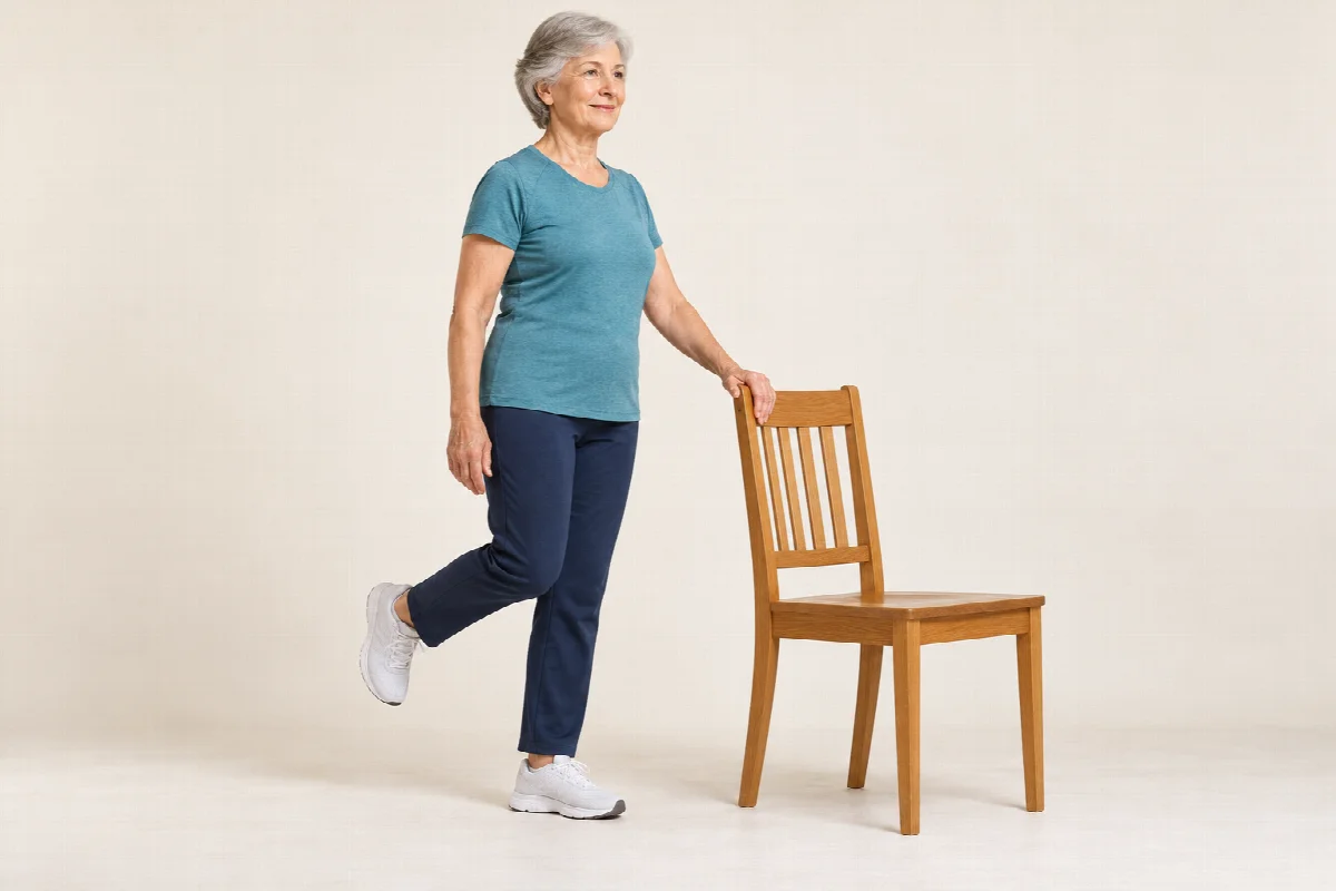 Demonstração do exercício: Equilíbrio em um pé
